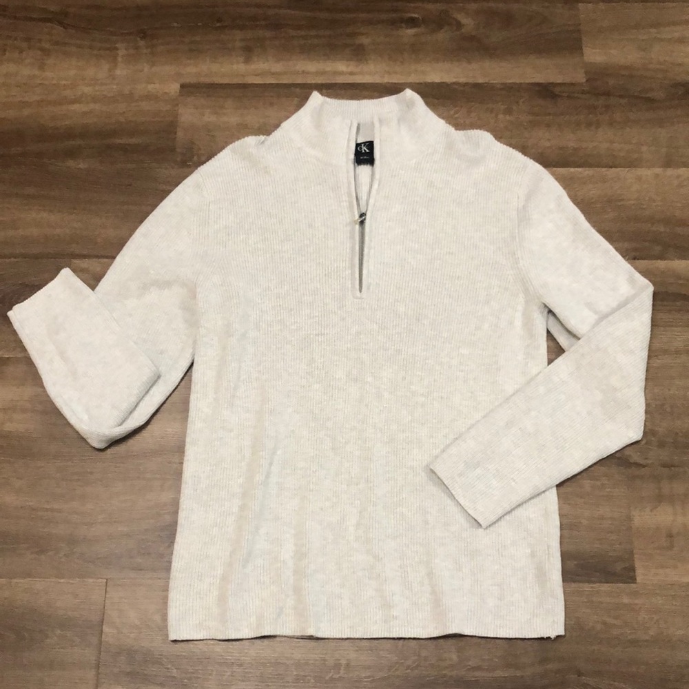Calvin Klein CK 1/4 Zip High Collar Sweater size XL